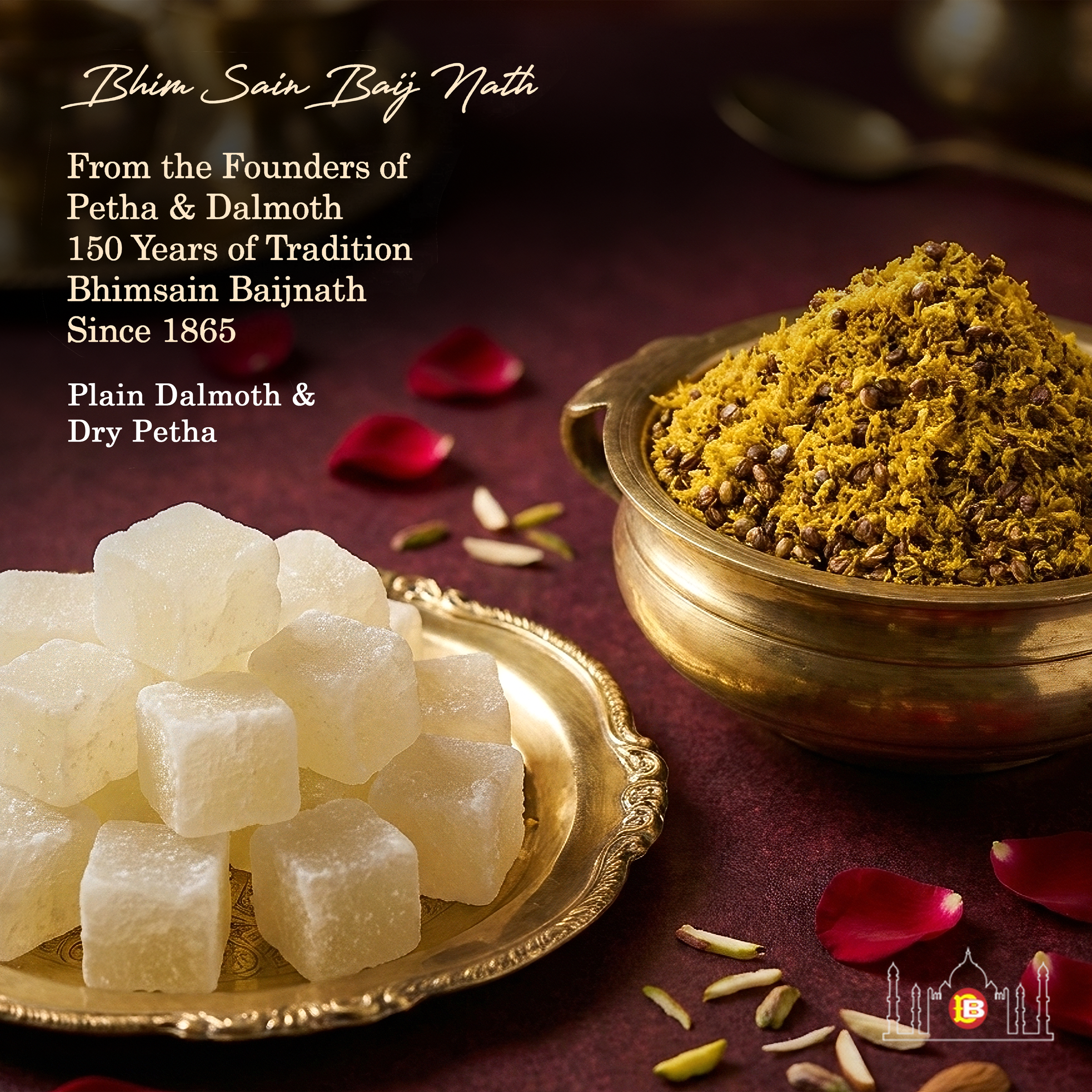Plain Dalmoth(200gm) + Dry Petha (250gm) | (Combo Pack of 2)