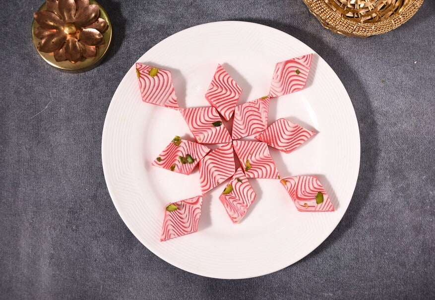 Strawberry Kaju Katli